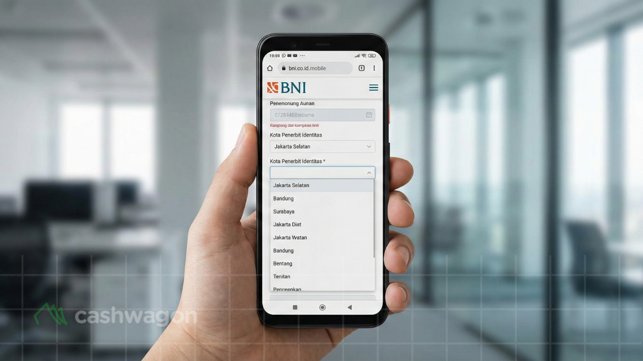 Kota Penerbit Identitas BNI